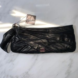 Beautiful Kooba Black Leather Clutch Bag NWT